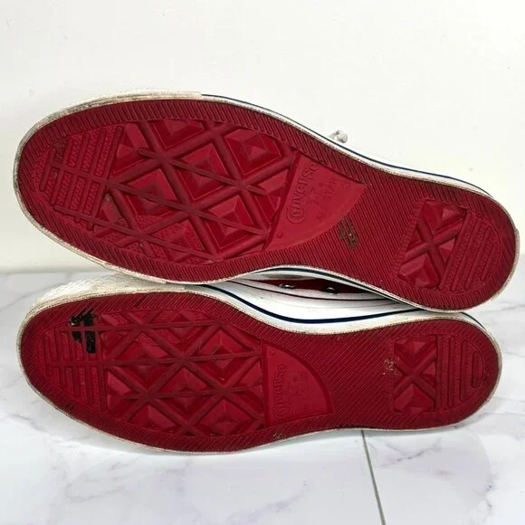 Vintage Converse Chuck Taylor All Star American Flag High Tops Sneakers M 3 W 5 - Picture 9 of 10